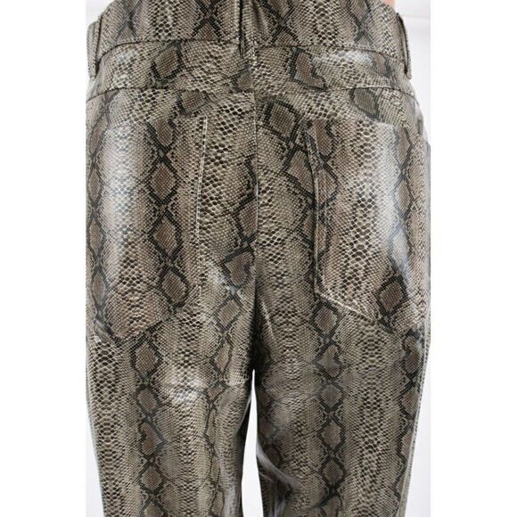 Zara Snake Print Boot Cut Pants - Brown and Black - Picture 4 of 11